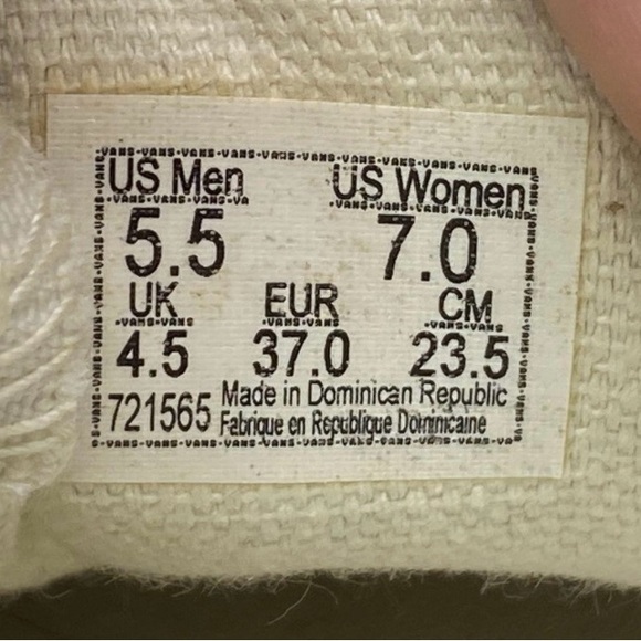 Vans Cream Slip-On Shoes - Picture 3 of 4